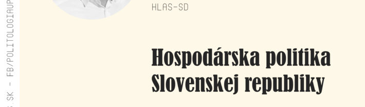 I. ŠIMKO: Hospodárska politika SR